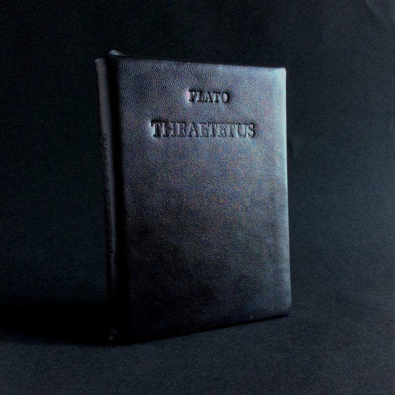Theaetetus by Plato. Hand bound limited leather edition. Logos Editions.
